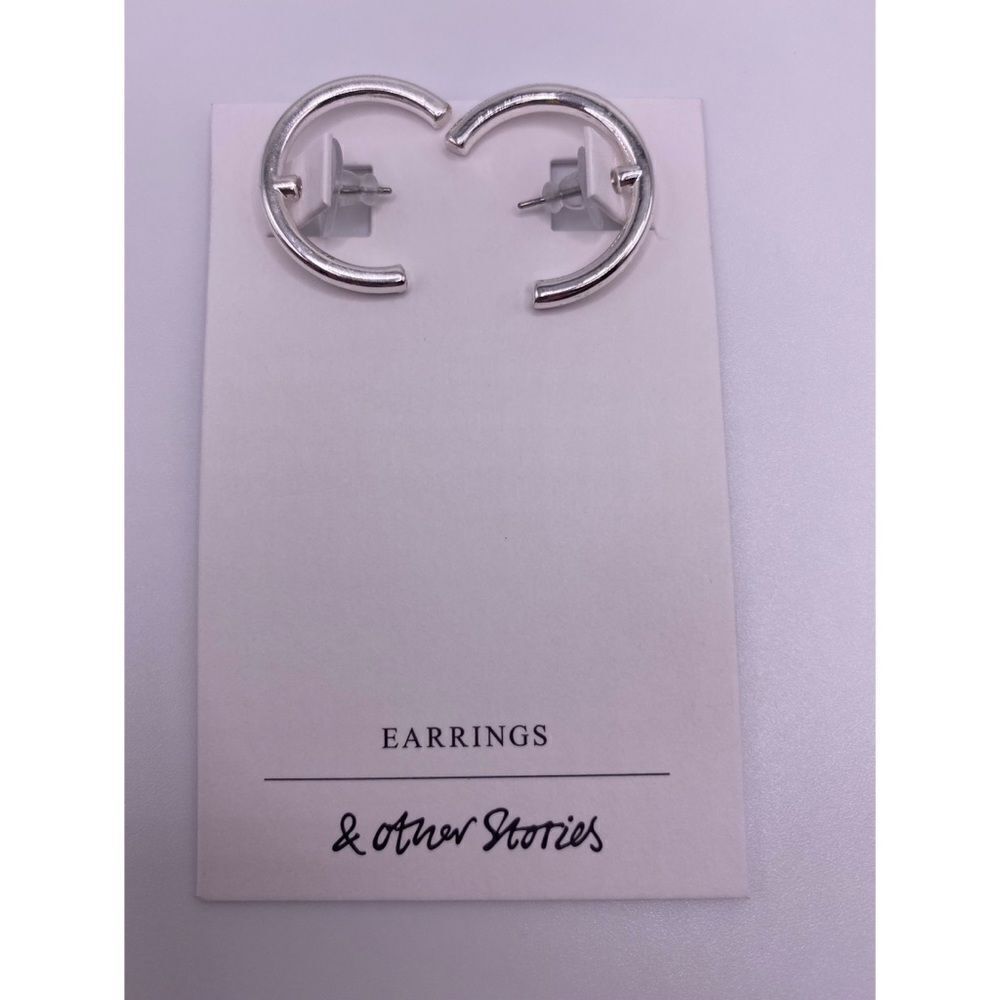 & Other Stories Silver Geometric Earrings
